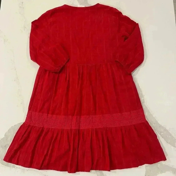 Knox Rose Red Tunic Top/Dress Embroidery Peasant Blouse Women’s XS Cottagecore - Picture 6 of 6
